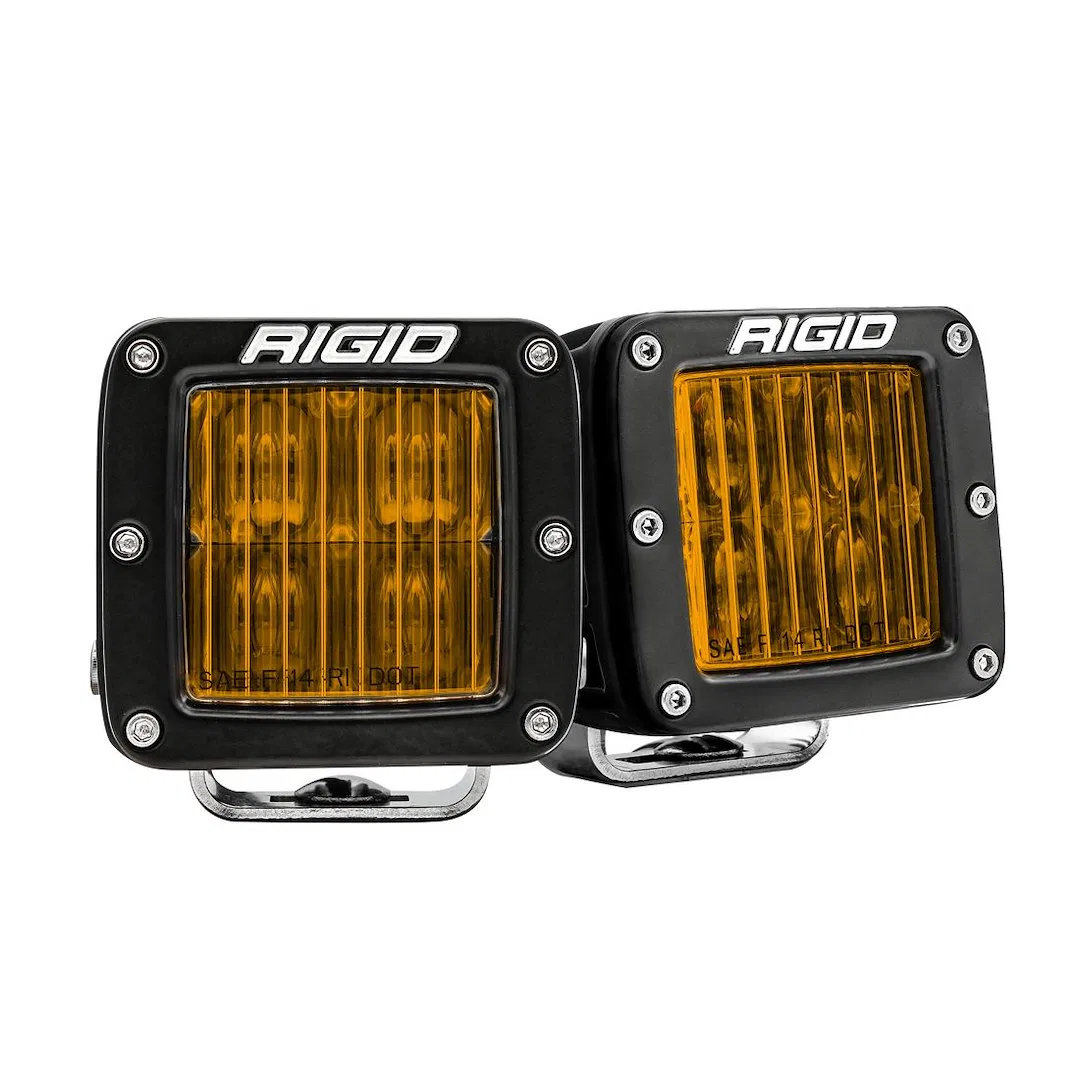 504816 – RIGID IND Driving/ Fog Light, LED Bulb Yellow Bulbs 3 Inch X 3 Inch Square 44 Watt Bulbs Amp Draw 1.6 AMP Fo...